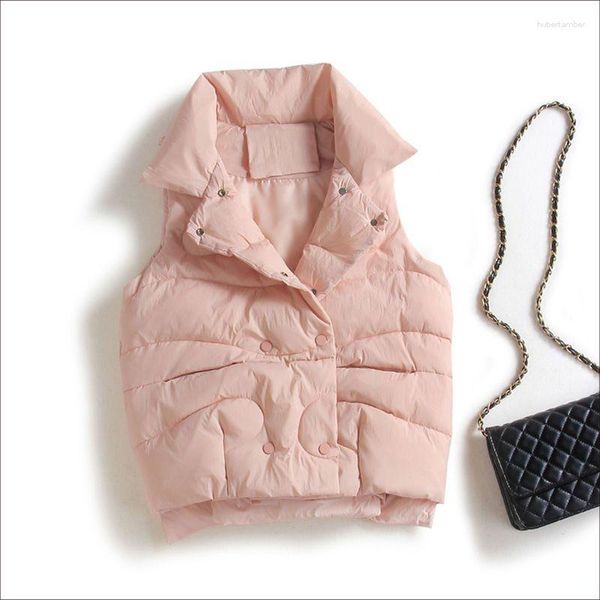 Gilets pour femmes Chaud Mode Chic Élégant Vêtements d'extérieur Streetwear Casual Coréen Femmes Fille Automne Hiver Rose Français Mignon Dames Vestes Top