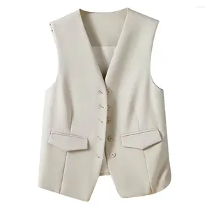 Damesvesten Women passen bij Vest Elegant Business met V Neck Single-Breasted Design for Office Wear Pendement Style Outfits