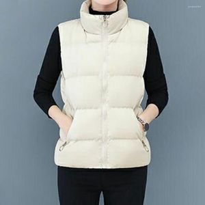 Gilets pour femmes femmes gilet fermeture éclair épaissi Streetwear coupe-vent polaire doublé veste sans manches pour le travail