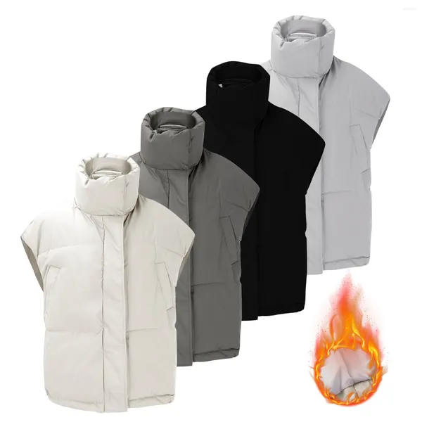 Gilets pour femmes Femmes hiver surdimensionné gilet bouffant léger support veste athlétique dames long smoking matelassé