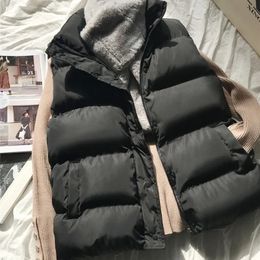 Gilets pour femmes femmes hiver chaud coton rembourré bouffant sans manches Parkas veste 220919