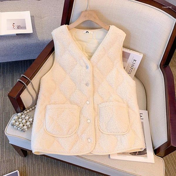 Gilets pour femmes XXXL 4XL 5XL grand débardeur avec veste en coton manteau d'hiver de femmes épaissie gilet chaud cardigan veste ete femme