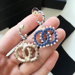 Boucles d'oreilles pendantes vintage pour femmes Designer Women's Party Pendant Wedding Jewelry Gift Box