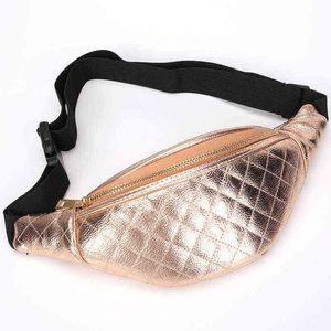 Sac de taille pour femmes loisirs sac de poitrine diagonale en treillis matelassé pour femmes mode sac pour femmes 220712