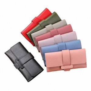 billetera para mujeres LG Tri-pliegue Flap coreano versi de pequeños estudiantes frescos cambia la billetera de cuero de hebilla de functi n7zs#