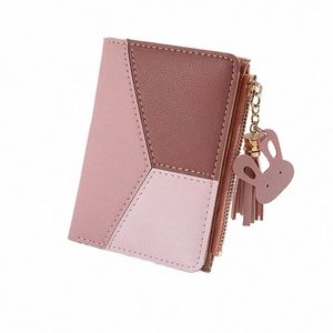 portefeuille de femmes Pu en cuir portefeuille en cuir en cuir porte-sac à main porte-carte pliable plitable coincer sac à main s2rh #