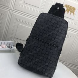 Bolso de pecho para hombre Forma amigable con el cuerpo Seguro Doble cremallera Bolso de hombro negro clásico para hombre Bolsos cruzados Bolsos clásicos casuales Mochila Pecho masculino puese Cross Body