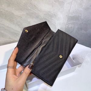 Dames Wallets Fashion Designers Purse Cluth topkwaliteit herenportemonnee klassieke paspoortkaarthouder groothandel checkboek originele doos echte lederen kaviaar