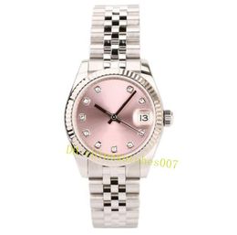 Montre pour femme en or blanc 18 carats graduée diamètre de la perceuse 31MM Business Montre de luxe m178274-0022- Pink Disc Diamond scale Asia 2813 mouvement C