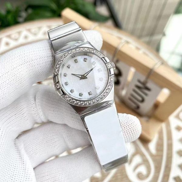 Reloj para mujer Reloj de cuarzo de 28 mm Reloj 904L totalmente de acero inoxidable disponible para su compra Reloj de zafiro Orologio Super Glow Montre de Luxe