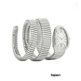 Taille de la montre féminine 32 mm adopte la forme de serpent de type double surround