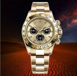 Women's Watch Men's Automatic Mechanical Watch Fashion All roestvrij staal keramisch horloge vouwen splitsing waterdichte super heldere saffier horloges