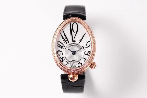 Montre pour femme refondue et mise à niveau, l'épaisseur globale est plus fine, le corps est noble et élégant, la taille de la montre est de 36,5 x 28,45 mm. Ambiance coquillage ovale élégante