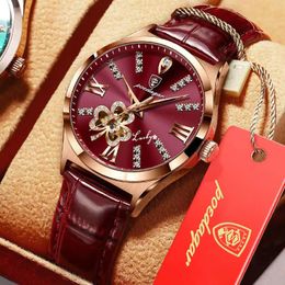 Dames Watche Watch Moon Numbers Dial Bracelet Watches Set Ladies Leather Band Quartz PolsWatch Women Female Clock Relogio Mujer 230410