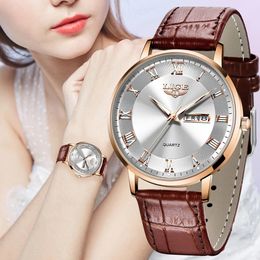 Dameshorloges merk LUIK Dameshorloge Roségoud Montre Femme Dames Ultradunne mode Relojes Para Mujer Luxe dameshorloges Reloj Mujer 231107