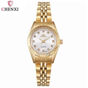Montres femmes CHENXI marque haut de gamme dames montre dorée pour femmes horloge femme robe Quartz étanche montres 231101