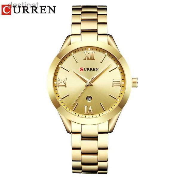 Montres femme CURREN montre femme pour femmes mode rétro femme montre étanche en acier montre à Quartz pour les femmes noël Relgio Feminino 9007L231018