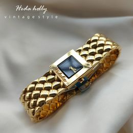 Montres pour femmes designer Royal haute qualité cadran carré or style rétro acier femmes montres vintage luxe mode dame bracelet 230725