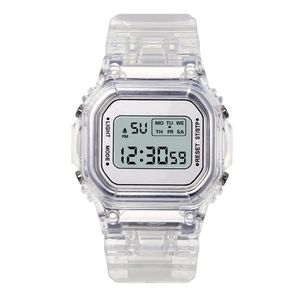 Montres femme Mode hommes femmes montres or décontracté Transparent numérique Sport montre amoureux cadeau horloge enfants enfant montre-bracelet femme horloge 231020