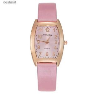 Dameshorloges Fashion rechthoek Women Watches Qualities Ladies polshorloges Quartz lederen klok 2023 Bayan Kol Saati vrouwelijke jurk Watch Giftl231217