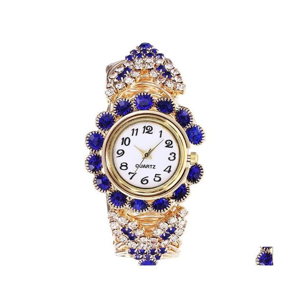 Relojes de mujer Moda brillante Vestido de diamantes de imitación Cz Reloj de pulsera para mujer para amante Dama Niñas Regalo de aniversario Entrega directa Otork