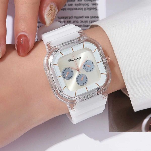 Relojes de mujer moda sile banda mujeres cuarzo deportes L2403