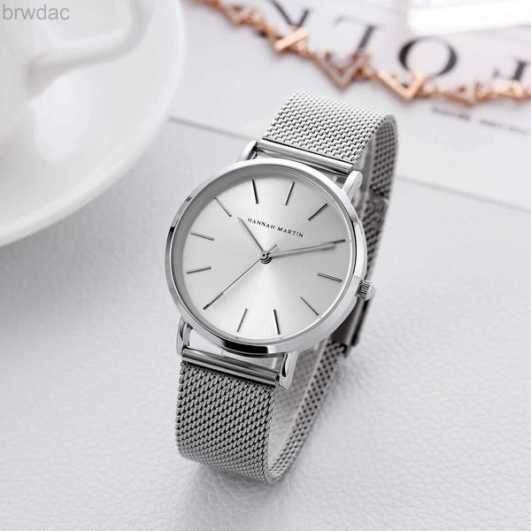 Relojes de mujeres Hannah Martin Brand de lujo Quartz Watch Life Watret Women Wathly Women Classic Simple Design Regals Reloj Mujer 240409