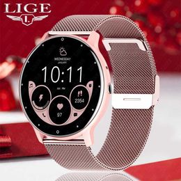 Montres féminines LIGE Smartwatch Bluetooth Call Voice Assistant Sated Sate Femme Watchs Sports Fitness Tracker Bracelet Bracelet Smart Watch Femmes 240409