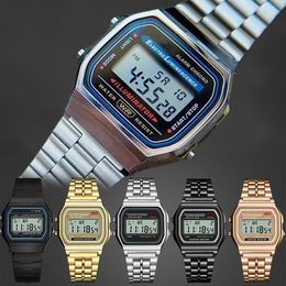 Damenuhren Luxus F91W Banduhr Wasserdicht Retro Digital Edelstahl Sport Militäruhren Herren Damen Elektronische Armbanduhr Uhr 230728