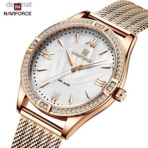 Montres pour femmes Luxury Naviforce Bracelet Femme Quartz Watchs Fashion Afficier Dames Watch Delated Simple Dial montre Relogio Femininol231216