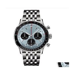 Dameshorloges Nacitimer B01 Mode Zakelijke Chronograaf 47Mm Wijzerplaat Panda Eye Riem Heren Quartz Polshorloge Drop Levering Dhg205k