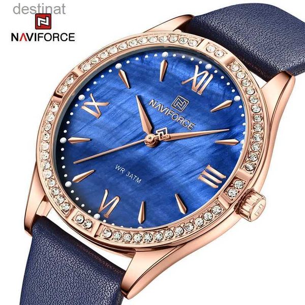 Relojes de mujeres Naviforce Original Women's Watch Fashion Watches Ladies Ladies Imploudproy Leather Quartz Woman Wallwatch 2023 Trendl231216