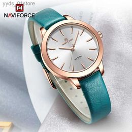 Women's Watches Naviforce Top Brands for Ladies Casual Fashion Original de cuero genuino Str Womens Wristes impermeables Reloj Mujer L46