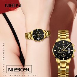 Montres féminines Nibosi Quartz Watch Femmes Regardez les dames Bracelet pour femmes en acier inoxydable Relogio Feminino Montre Femme 230725