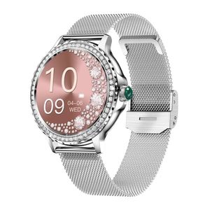 Dameshorloges NX19 Dames smartwatch Bluetooth Oproep Hartslag Multisportmodus Slimme armband voor dames Volledig touchscreen Dameshorloge 231115