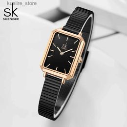 Montres féminines Shengke Original Design Womans Es Top Luxury Ladies Clock Clock Fashion New Style STRAP FEMMES Femmes Quartz Sk Reloj Mujer L240402