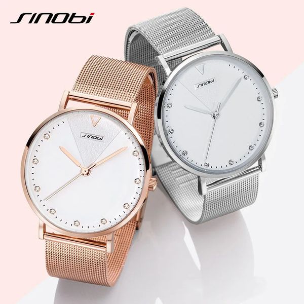 Montres femme SINOBI femme horloge mode femmes diamant montres bracelet en or haut de gamme marque fille cristal Quartz horloge dames montre 231102