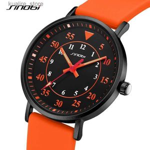 Montres féminines sinobi Nouveau design pour femmes de mode Fashion Womans Womans Quartz bracelet en caoutchouc orange Horloge Relogio Feminino L240402