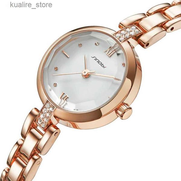 Montres féminines sinobi Nouvelles femmes es design de mode doré petit cadran étanche à quartz poignets pour femmes dames féminines dropshipping l240402