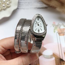 Dames Horloges Zwitserland BINGER Luxe Merk Quartz Uurwerk Womens Diamond Snake Shape Waterdicht Mode Dames B68 230714