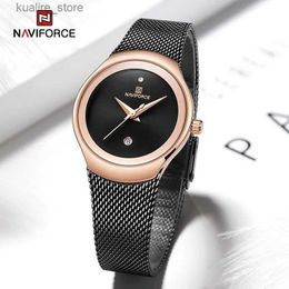 Montres féminines Top Brand Naviforce Business Womens Quartz es de haute qualité en acier inoxydable étanche pour femmes