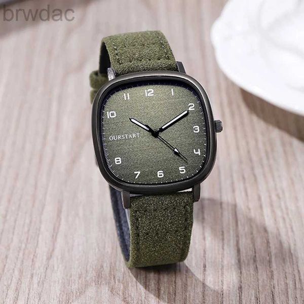 Women's Watches Vintage Square Dial Belting Wallwatch Brand Quartz Watch Student Student Watch Moda Casual Fashion Mujeres Relojes de regalos 240409