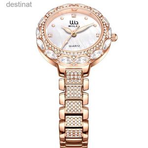 Montres femme WIILAA femmes montres pour femme horloge or Rose femmes Bracelet montres à Quartz dames de luxe élégant strass DropshipL231216