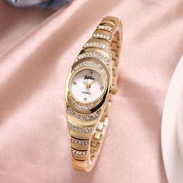 Relojes de mujer Reloj de pulsera para mujer Reloj de pulsera de acero inoxidable de lujo de moda de oro rosa Elipse Creative Ladies Dress Reloj de cuarzo 230626