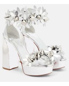 Witte Witte Daisy nagelleer Sandalen mode damesjurk schoenen hoge hakken trouwfeestschoenen klassiek