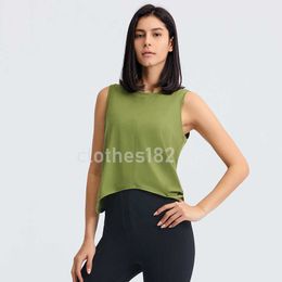 T-shirt sans manches à bretelles larges pour femmes combinaison de yoga à séchage rapide pour le quotidien près du corps décontracté badminton beauté dos mince base respirante haut du designer dt074