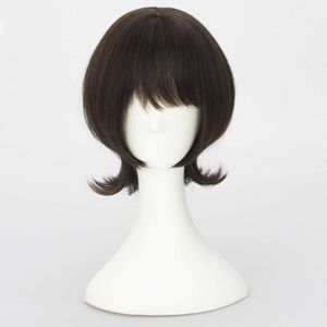 Perruques pour femmes Japon et Corée du Sud Net Red ide Buckle Short Straight Air Bangs Hair Head Set