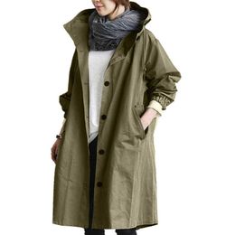 Coupe-vent pour femmes, nouveau Style décontracté, Style moyen Long, manteau à manches longues, 2v