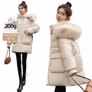 Manteaux d'hiver pour femmes Free Ship White Duck Down Intensificati Loose Femme Manteau d'hiver Style MIDI Grand col de fourrure Vestes q3ry #