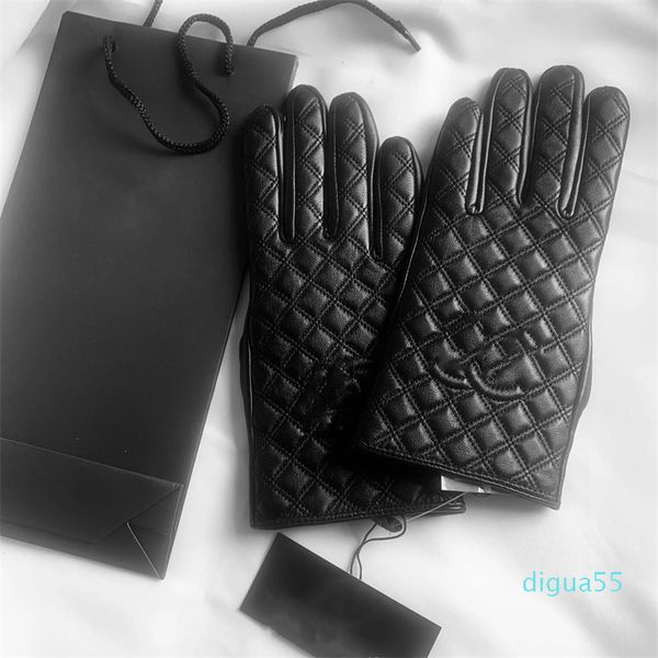 Guantes de cuero de invierno para mujer, pantalla táctil de felpa para ciclismo con guantes con aislamiento cálido para la yema del dedo